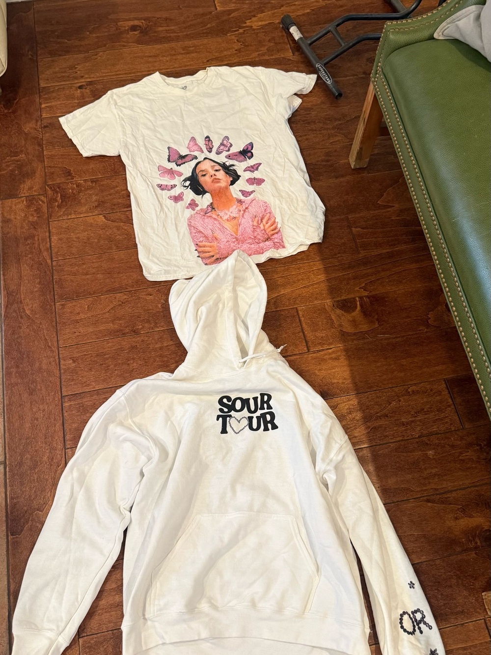 Olivia Rodrigo Sour Tour Graphic Hoodie and tshirt - White Pullover Hoodie